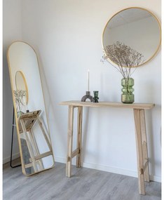 Konzolový stolík z teakového dreva v prírodnej farbe 30x90 cm Girona – House Nordic