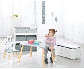 Biely/sivý detský organizér na hračky 63,5x29,5x60 cm Miffy – Roba