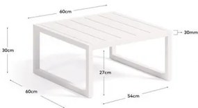 COMOVA záhradný príručný stolík Biela