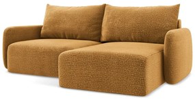 Oranžová rozkladacia/s úložným priestorom rohová pohovka (pravý roh) Kalena – Makamii