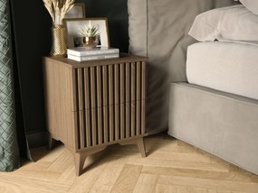AKCIA Nočný stolík ENTSIAN 40x40cm, dub artisan II. akosť