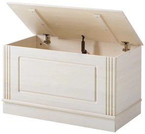 Biela truhlica z borovicového dreva 80x45 cm Anita – Støraa