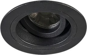 Inteligentné zapustené bodové svietidlo čierne okrúhle vrátane WiFi GU10 - Chuck