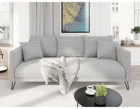 Svetlosivá ženilková pohovka 200 cm Freya – Ropez