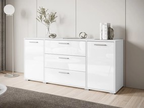 Komoda Ikanro, Farby: biela / biely lesk