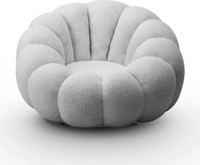 OTOČNÉ KRESLO FILIPPO S PODNOŽKOU SIVÉ