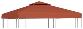 Dvojitá strieška na altánok 310 g/m², 3x3 m, tehlová farba