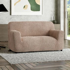 Bielastické poťahy MOSAICO béžové kreslo ušiak (š. 60 - 110 cm)