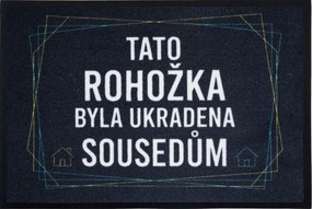 Mercury Flooring, Táto rohožka bola ukradnutá susedom 40x60 cm - na von aj na doma, 40x60, čierna