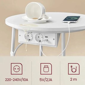 Príručný stolík biely AKF-E1028 WT