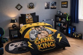 TipTrade Bavlnené obliečky 140x200 + 70x90 cm - Gamer King