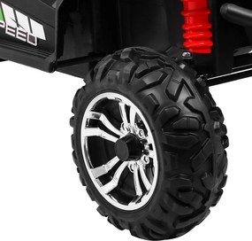Ramiz Terénna bugina Strong pre deti modrá + pohon 4x4 + diaľkové ovládanie + nosič batožiny + rádio MP3 + LED