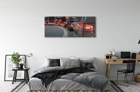 Obraz plexi Autá cork city pouličné osvetlenie 120x60 cm