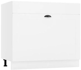 Kuchynská skrinka Adele D80ZL S/1 zasl biela hrášok/biela