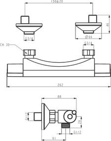 Novaservis Aqualight - Termostatická sprchová batéria, chróm, 2560/1,0