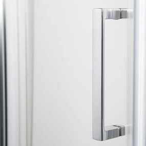 Novoterm Štvrťkruhový sprchový kút NV-Aruba GL PS CHR 80 SV, chrom/transparent + vanička hlboká Klara
