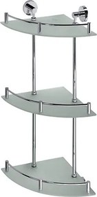 Bemeta Design OMEGA: Polička, rohová, trojitá, sklo - 104202152