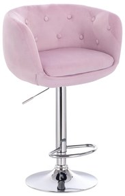 LuxuryForm DESIGN Barová stolička MONTANA VELUR na striebornom tanieri - levanduľa