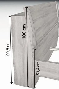 Posteľ s úložným priestorom Luxor 180x200 cm, polárny smrekovec