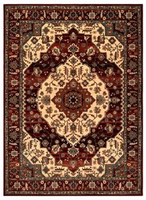 Koberec KASHQAI 4377 300 ornament bordový / béžový