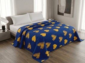 Prehoz na posteľ GOLBINO, tmavomodrý Rozmer: 170 x 210 cm