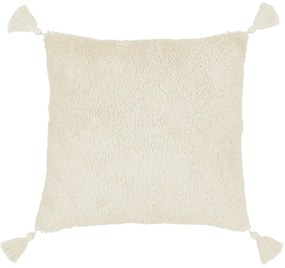 Boho vankúš so strapcami vanilka 40x40 cm