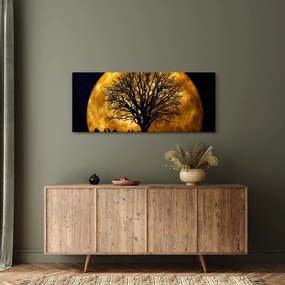 Obraz mesiace a siluet (120x50 cm)