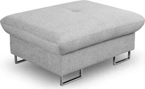 Taburet Polaris, svetlo šedá látka%