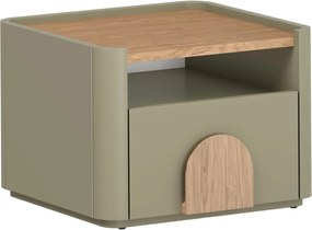 Nočný stolík Amilio 50 cm - eukalyptus / dub baltic dune / dub prírodný