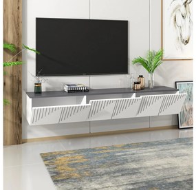 TV stolík/skrinka Kebati 3 (biela + antracit) . Vlastná spoľahlivá doprava až k Vám domov. 1095370
