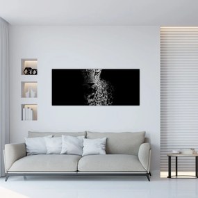 Obraz - Portrét leoparda (120x50 cm)