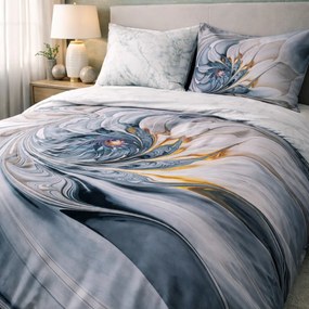 SATÉNOVÉ OBLIEČKY PANEL 160X200 CM, 2KS 70X80 CM VZOROVANÉ