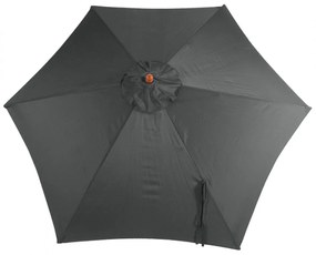Slnečník Florida Ø 3m - polyester/drevo - antracit