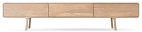 TV komoda z masívneho dubového dreva s 3 zásuvkami Gazzda Fawn