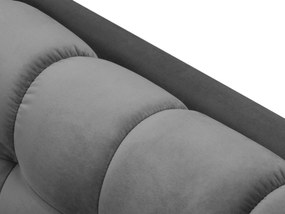 Trojmiestna pohovka mamaia 177 cm zamat sivá MUZZA