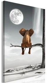Obraz - Elephant and Moon (1 Part) Vertical Veľkosť: 20x30, Verzia: Premium Print