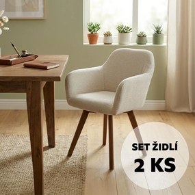 Set - 2 ks Jedálenská stolička AVENBERG NORD béžová