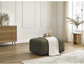 Zelená podnožka z textílie bouclé Tina – Bobochic Paris