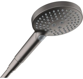 HANSGROHE Raindance Select S ručná sprcha 3jet PowderRain, priemer 125 mm, kartáčovaný čierny chróm, 26014340