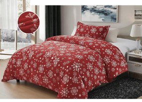 Obliečky z mikroplyšu SNOWFALL VELVET červené Rozmer obliečky: 70 x 90 cm | 140 x 200 cm