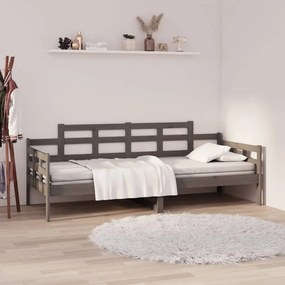 Denná posteľ sivá borovicový masív 90x200 cm