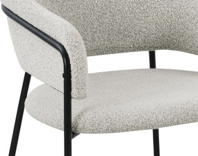 Jedálenská stolička Inga, šedo-béžová štruktúrovaná látka