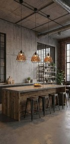 Toolight - Stropné svietidlo E27 60W APP989-1CP, hnedá-čierna, OSW-01047