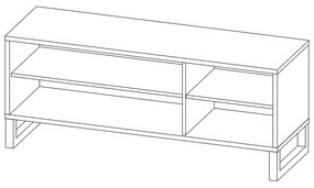 TV stolík Bova TV-E - pieskový dub / woodcon