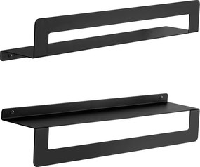 Gedy Gedy, CLEO polica s držiakem uterákov 500mm, čierna matná, 2019145