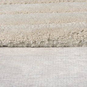 Krémový ručne tkaný vlnený okrúhly koberec ø 160 cm Mesmerise Natural – Flair Rugs