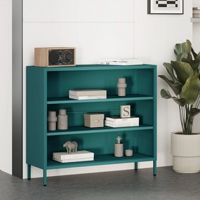 Nízky policový regál LUCA, 1000 x 900 x 350 mm, Modern: morská farba