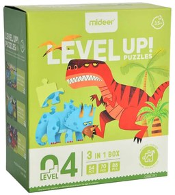 Puzzle LEVEL UP! 04 Mideer: Dinosaury