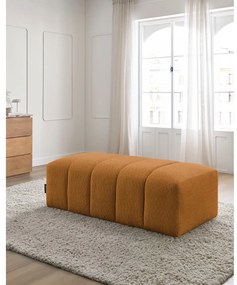 Podnožka z textílie buklé v horčicovej farbe Annecy – Bobochic Paris