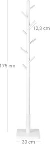 Stojací vešiak LINEA biely